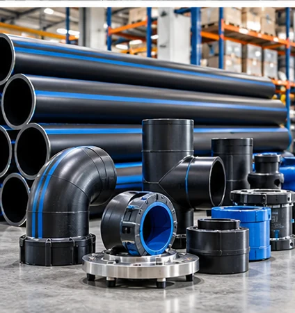 Representative photo: HDPE Pipes & Fittings